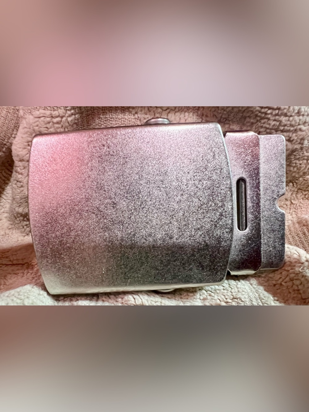 Silver toned Military style belt buckles